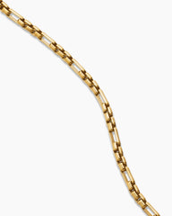 Open Station Box Chain Necklace in 18K Yellow Gold, 3mm