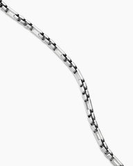 Open Station Box Chain Necklace in Sterling Silver, 3mm