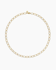 Elongated Oval Link Necklace in 18K Yellow Gold, 6mm
