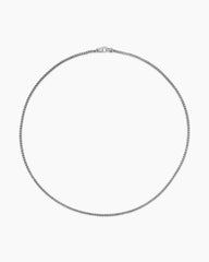 Double Box Chain Necklace in Sterling Silver, 2.6mm