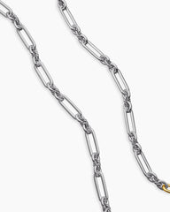 Lexington Chain Necklace in Sterling Silver with 18K Yellow Gold, 7mm