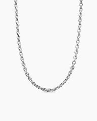 Faceted Chain Necklace in Sterling Silver, 7mm