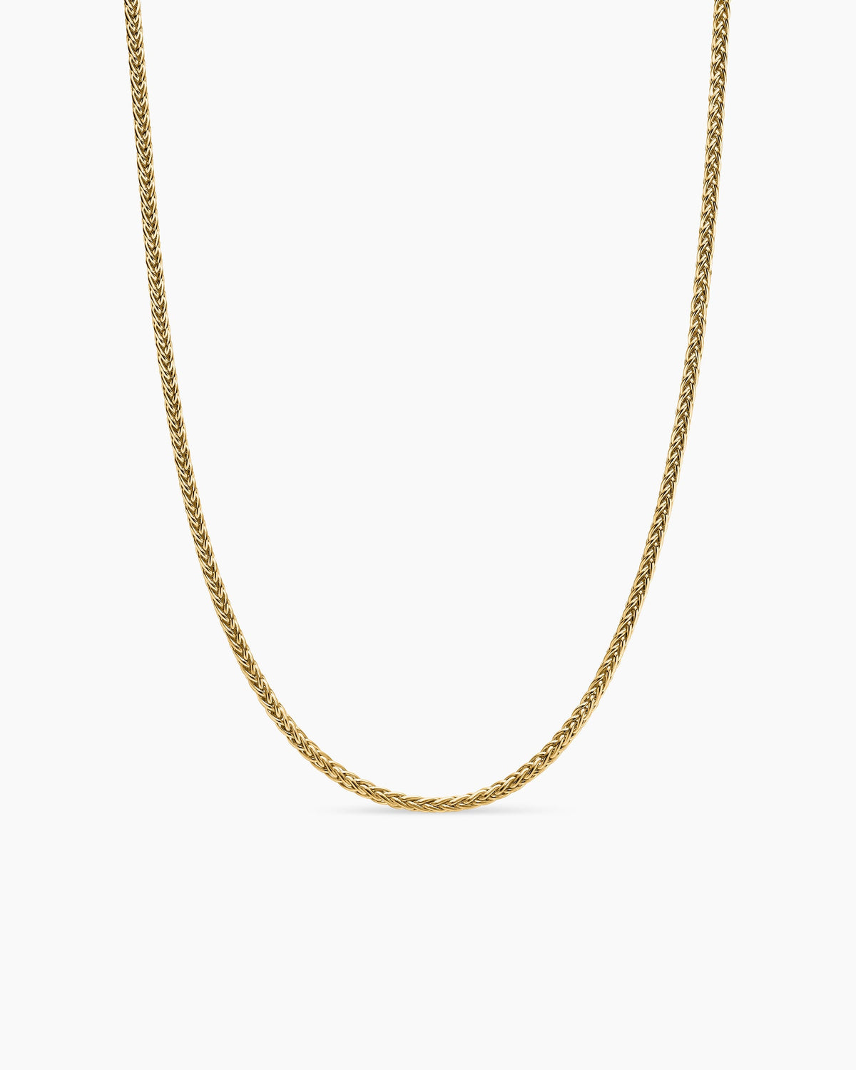 Wheat Chain Necklace in 18K Yellow Gold, 2.5mm