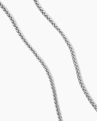 Wheat Chain Necklace in Sterling Silver, 2.5mm