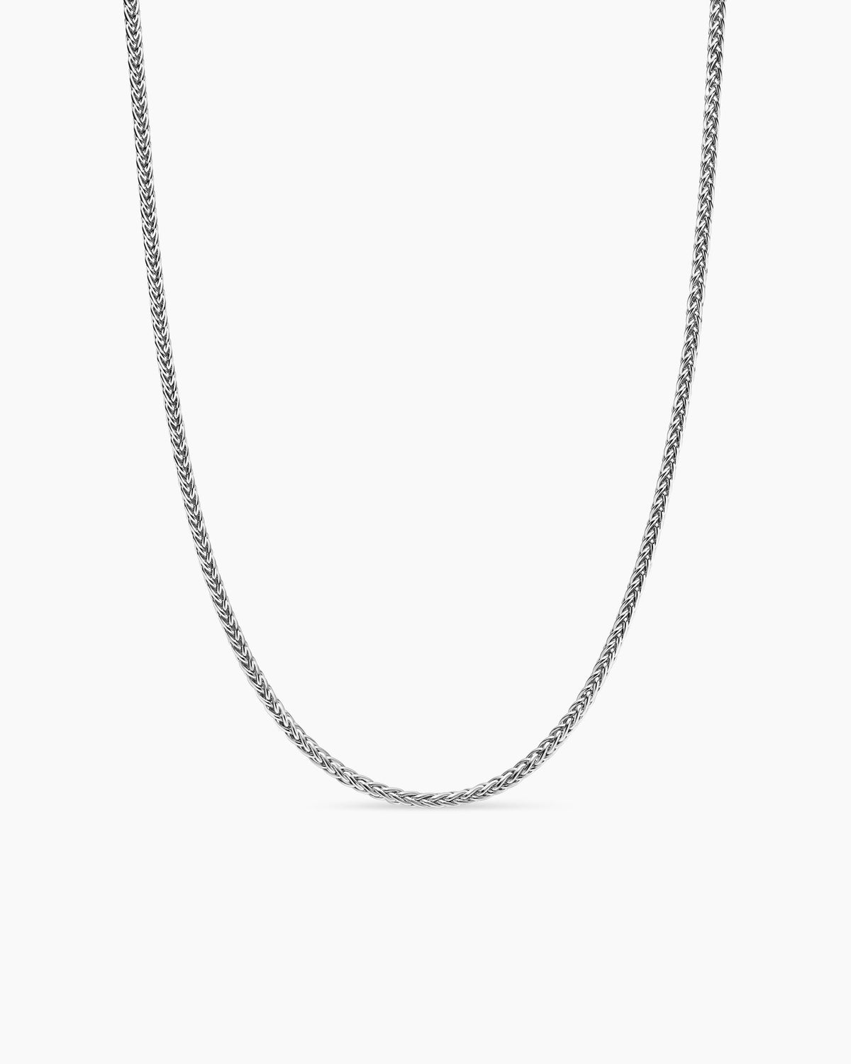 Wheat Chain Necklace in Sterling Silver, 2.5mm