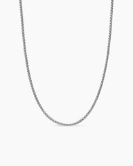Wheat Chain Necklace in Sterling Silver, 2.5mm