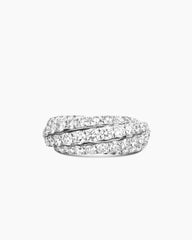 Floating Diamonds Ring in White Gold