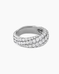 Floating Diamonds Ring in White Gold
