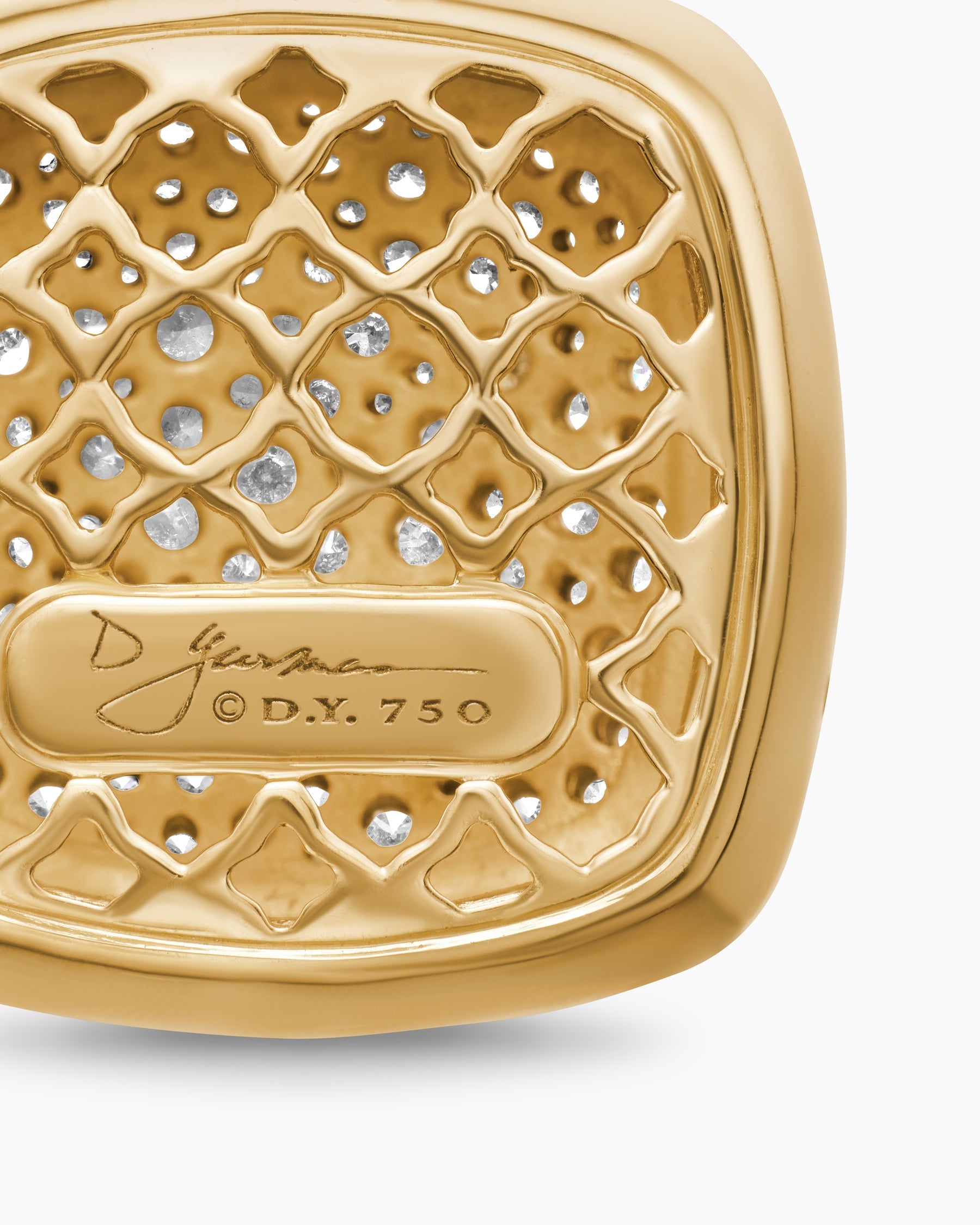 Albion® Pendant in 18K Yellow Gold with Pavé Diamonds, 17mm