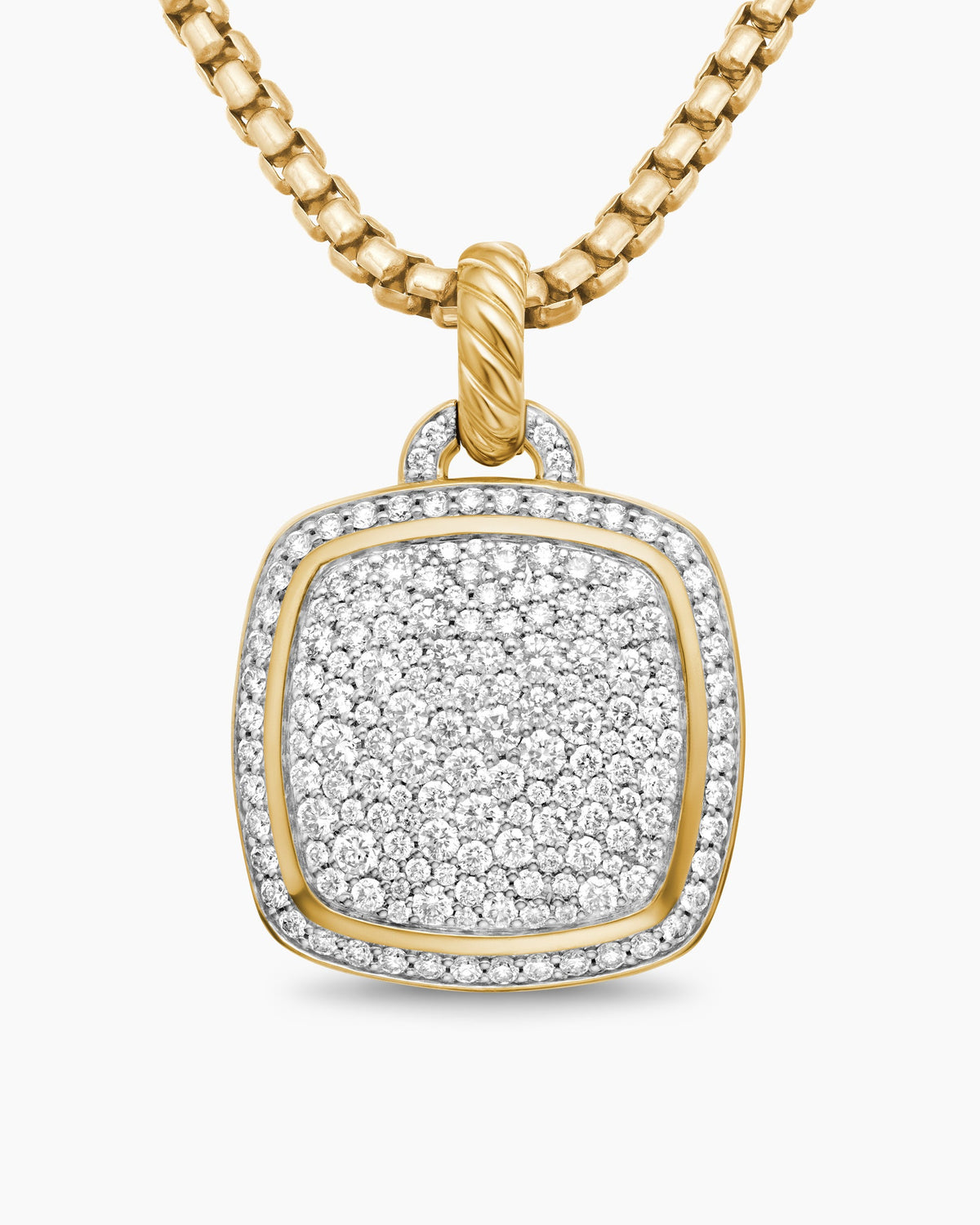 Albion® Pendant in 18K Yellow Gold with Pavé Diamonds, 17mm
