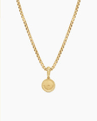 Evil Eye Amulet in 18K Yellow Gold with Pavé Emeralds and Diamonds, 11mm