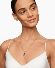 Barrel Amulet with Amethyst and 18K Yellow Gold, 20mm