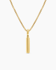Barrel Amulet in 18K Yellow Gold with Diamonds, 20mm