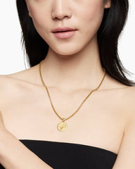 Capricorn Amulet in 18K Yellow Gold with Diamonds, 19mm