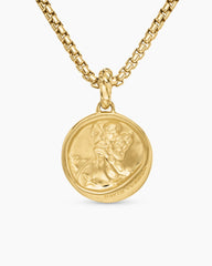 Aquarius Amulet in 18K Yellow Gold with Diamonds, 19mm