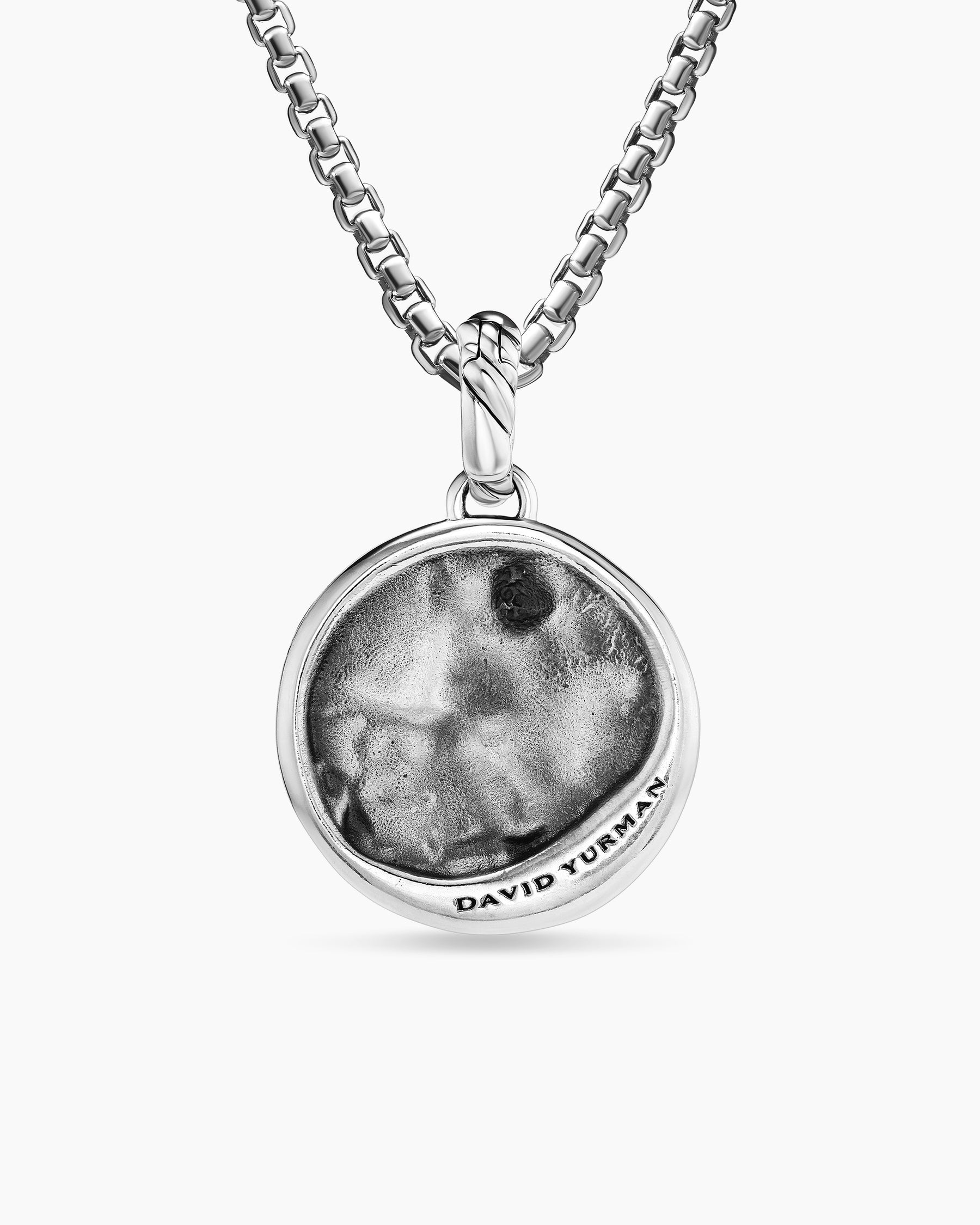 Aquarius Amulet in Sterling Silver with 18K Yellow Gold and Diamonds, 19mm