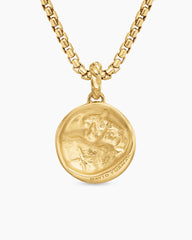 Aries Amulet in 18K Yellow Gold with Diamonds, 19mm