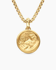 Taurus Amulet in 18K Yellow Gold with Diamonds, 19mm