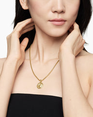 Cancer Amulet in 18K Yellow Gold with Diamonds, 19mm