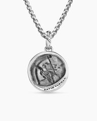 Sagittarius Amulet in Sterling Silver with 18K Yellow Gold and Diamonds, 19mm