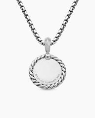 Initial Charm in Sterling Silver with Diamond C