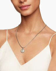 Initial Charm in Sterling Silver with Diamond O