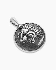 Petrvs® Lion Coin Amulet in Sterling Silver, 25mm