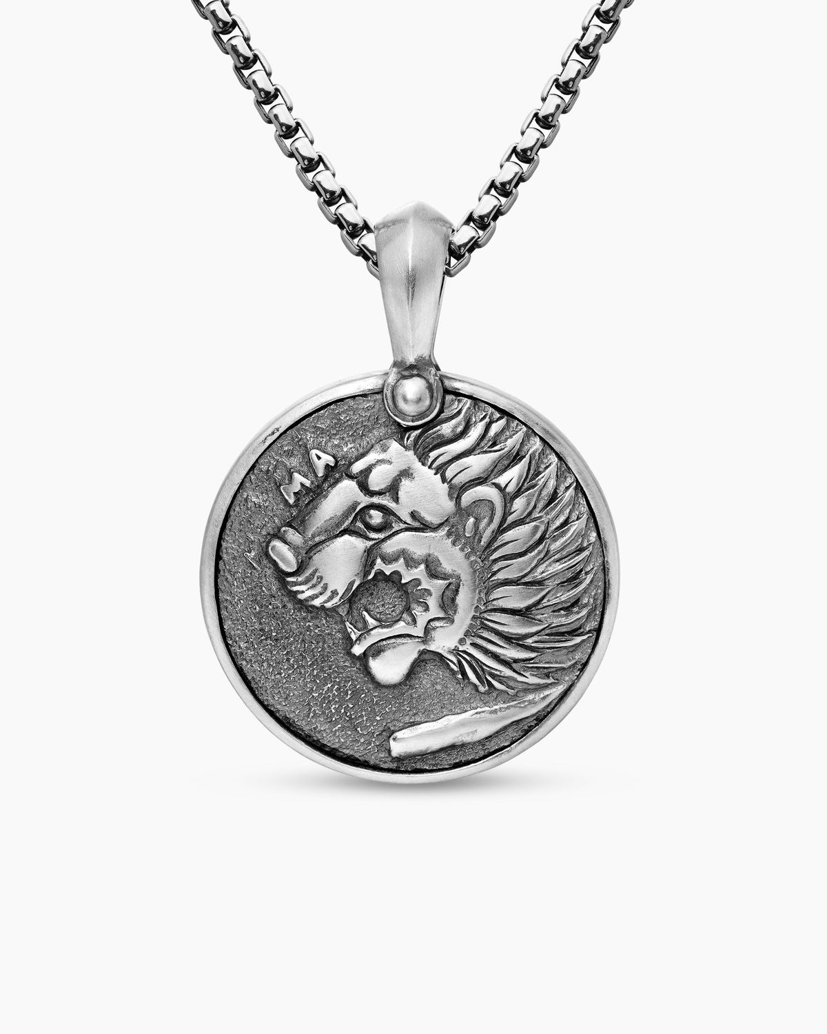 Petrvs® Lion Coin Amulet in Sterling Silver, 25mm