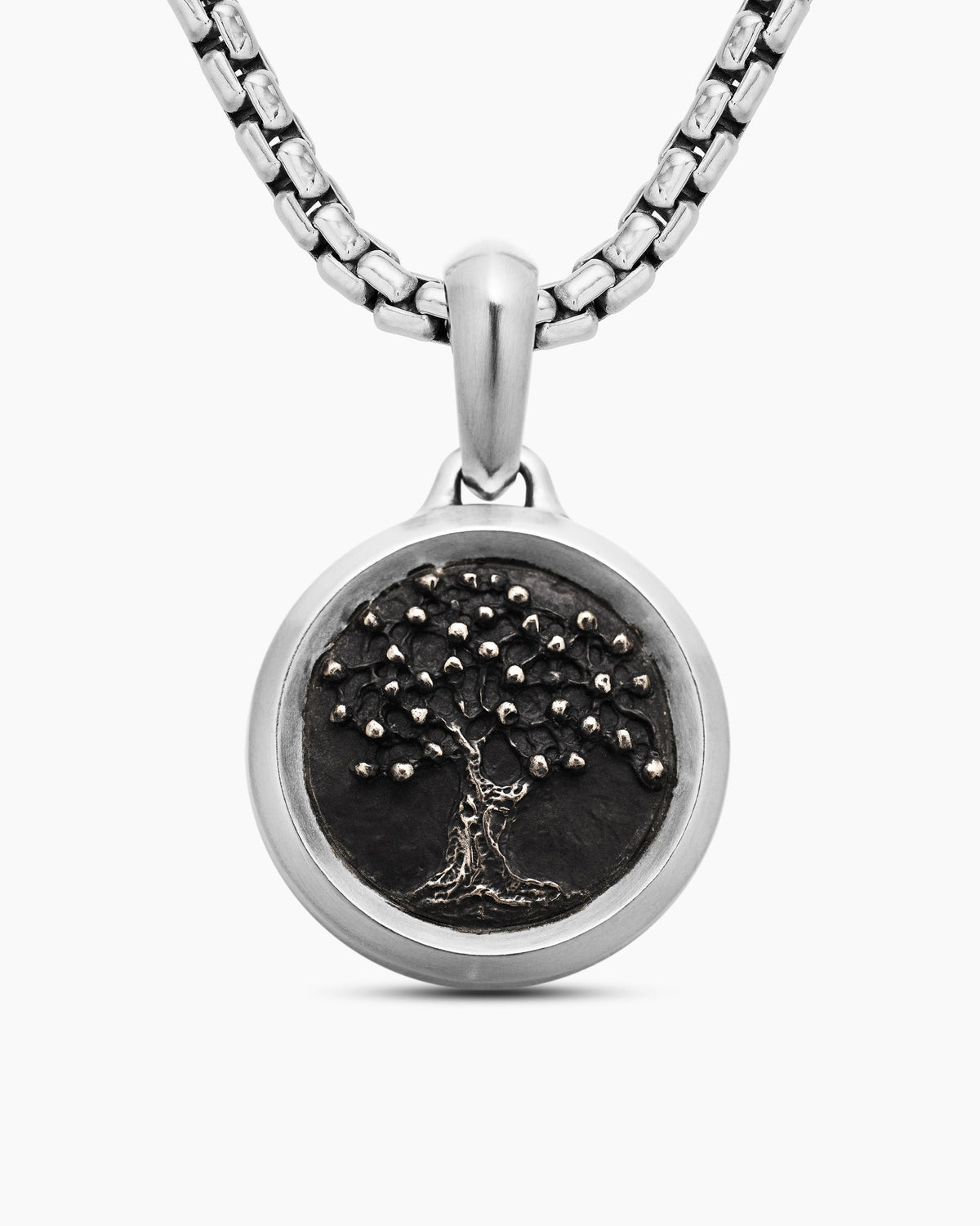 Tree of Life Amulet in Sterling Silver with Bronze, 22.8mm