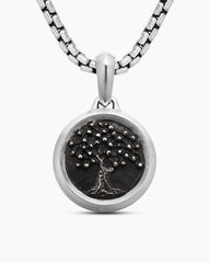 Tree of Life Amulet in Sterling Silver with Bronze, 22.8mm