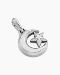 Star and Crescent Amulet in Sterling Silver, 17.2mm