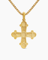 Shipwreck Cross Amulet in 18K Yellow Gold with Emeralds, 33mm