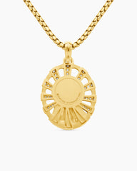 Madonna Amulet in 18K Yellow Gold with Diamonds, 29mm