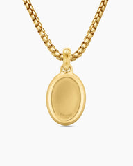 St. Francis Amulet in 18K Yellow Gold with Diamonds, 18.8mm