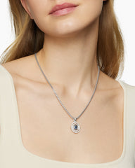 Evil Eye Mobile Amulet in 18K White Gold with Pavé Blue Sapphires and Diamonds, 20.5mm