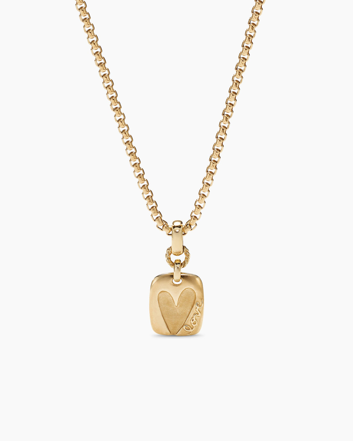 SY Heart Amulet in 18K Yellow Gold, 15mm