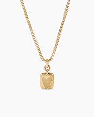 SY Heart Amulet in 18K Yellow Gold, 15mm