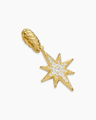 North Star Amulet in 18K Yellow Gold with Diamonds, 15mm