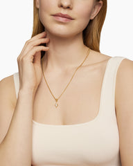 North Star Amulet in 18K Yellow Gold with Diamonds, 15mm