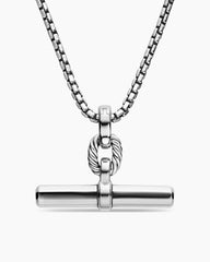 Lexington E/W Barrel Pendant  in Sterling Silver, 36mm