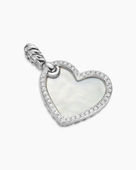 DY Elements® Heart Amulet in Sterling Silver with Mother of Pearl and Diamonds, 18.7mm