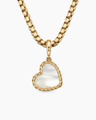 DY Elements® Heart Amulet in 18K Yellow Gold with Mother of Pearl, 15.2mm