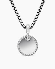 DY Elements® Disc Pendant in Sterling Silver with Diamonds, 14mm