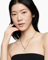 DY Elements® Disc Pendant in 18K Yellow Gold with Diamonds, 21.2mm