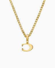Pavé Initial Pendant in 18K Yellow Gold with Diamond C