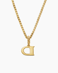 Pavé Initial Pendant in 18K Yellow Gold with Diamond D