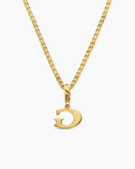 Pavé Initial Pendant in 18K Yellow Gold with Diamond G