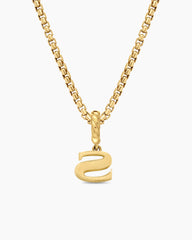 Pavé Initial Pendant in 18K Yellow Gold with Diamond S