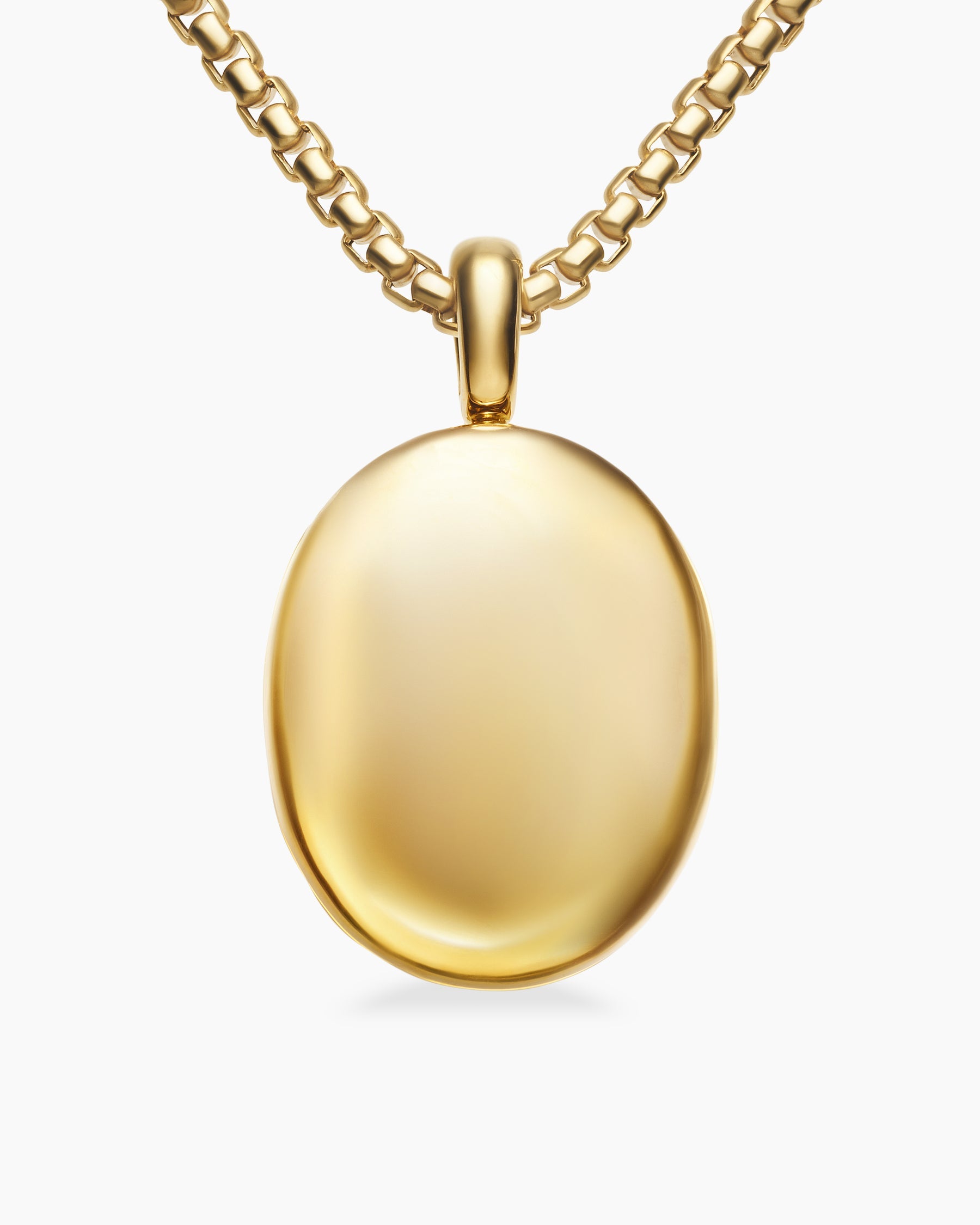 Sculpted Cable Locket in 18K Yellow Gold, 24mm