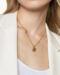 Sculpted Cable Square Locket in 18K Yellow Gold, 14.5mm